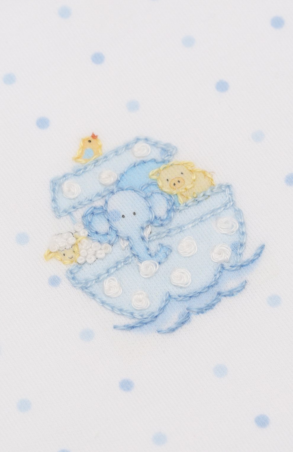 Детский хлопковый нагрудник MAGNOLIA BABY синего цвета, арт. E109-51-LB | Фото 3 (Материал: Текстиль, Хлопок; Статус проверки: Проверена категория)