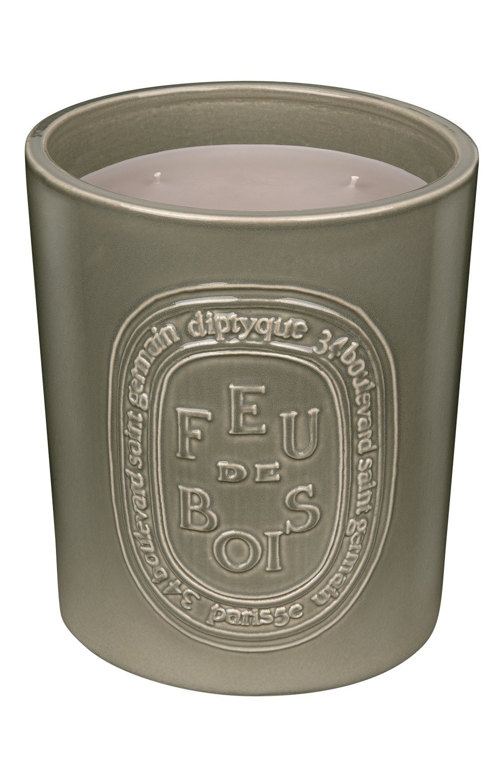 Мужского свеча feu de bois DIPTYQUE бесцветного цвета, арт. 3700431405272 | Фото 1