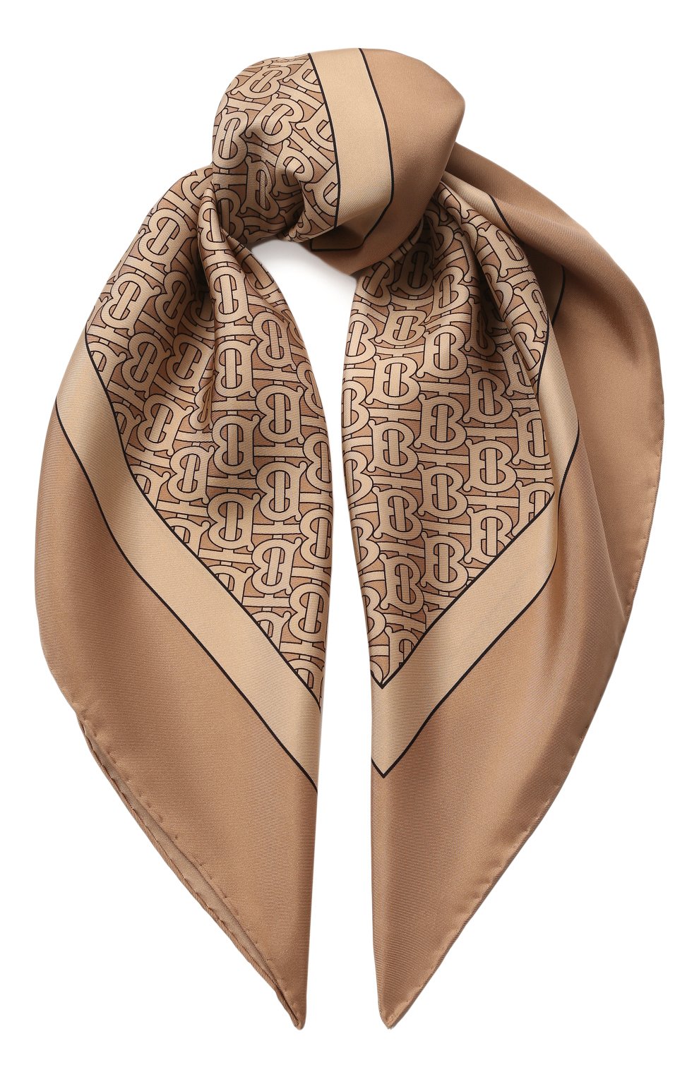 Женский бежевый шелковый платок BURBERRY купить в интернет-магазине ЦУМ ...