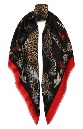 Женский платок ALEXANDER MCQUEEN черного цвета по цене 28500 руб., арт. 610954/3A34Q | Фото 1 Женский платок ALEXANDER MCQUEEN черного цвета, арт. 610954/3A34Q | Фото 1
