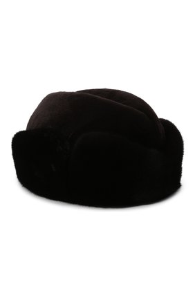 Мужская шапка из меха норки KUSSENKOVV темно-коричневого цвета, арт. 420210204136 | Фото 1 (Материал: Натуральный мех)