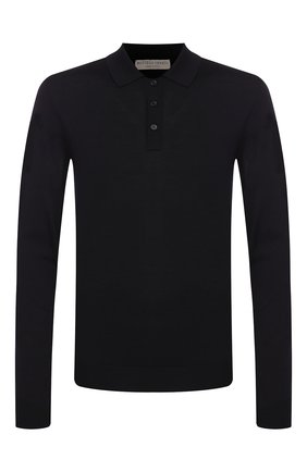 Мужское шерстяное поло BOTTEGA VENETA темно-синего цвета по цене 72950 руб., арт. 606654/VKN60 | Фото 1 Мужское шерстяное поло BOTTEGA VENETA темно-синего цвета, арт. 606654/VKN60 | Фото 1