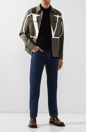 Мужское шерстяное поло BOTTEGA VENETA темно-синего цвета по цене 72950 руб., арт. 606654/VKN60 | Фото 2 Мужское шерстяное поло BOTTEGA VENETA темно-синего цвета, арт. 606654/VKN60 | Фото 2