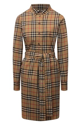 Женское хлопковое платье BURBERRY бежевого цвета по цене 53100 руб., арт. 8024585 | Фото 1 Женское хлопковое платье BURBERRY бежевого цвета, арт. 8024585 | Фото 1