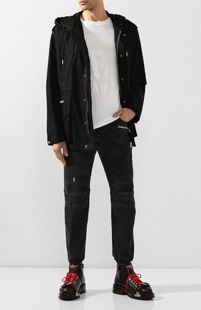 Мужская хлопковая куртка SAINT LAURENT черного цвета по цене 175500 руб., арт. 605940/Y253Q | Фото 2 Мужская хлопковая куртка SAINT LAURENT черного цвета, арт. 605940/Y253Q | Фото 2
