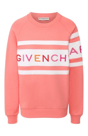 Женская хлопковый свитшот GIVENCHY розового цвета по цене 54100 руб., арт. BW70633Z1X | Фото 1 Женская хлопковый свитшот GIVENCHY розового цвета, арт. BW70633Z1X | Фото 1