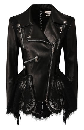 Женская кожаная куртка ALEXANDER MCQUEEN черного цвета по цене 499000 руб., арт. 610855/Q5ADI | Фото 1 Женская кожаная куртка ALEXANDER MCQUEEN черного цвета, арт. 610855/Q5ADI | Фото 1