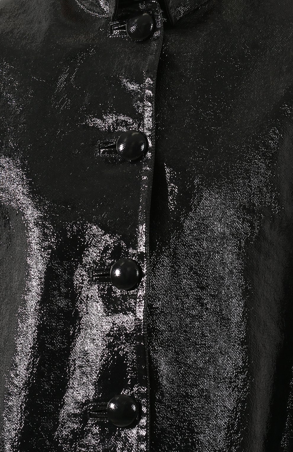 Женское хлопковое пальто BALENCIAGA черного цвета, арт. 600147/TGW33 | Фото 5 (Рукава: Длинные; Длина (верхняя одежда): До середины бедра; Материал внешний: Хлопок; Стили: Спорт-шик; 1-2-бортные: Однобортные; Силуэт Ж (для верхов): Оверсайз; Материал подклада: Купро; Статус проверки: Проверена категория)