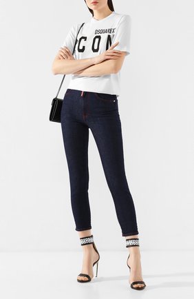 Женские джинсы DSQUARED2 темно-синего цвета по цене 29950 руб., арт. S75LB0296/S30595 | Фото 2 Женские джинсы DSQUARED2 темно-синего цвета, арт. S75LB0296/S30595 | Фото 2