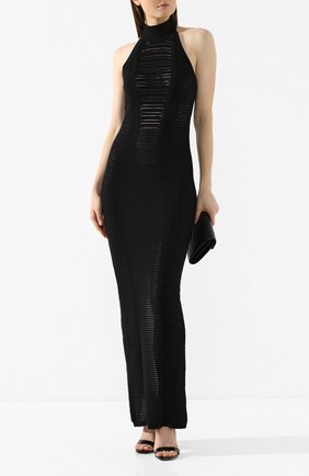 Женское платье-макси BALMAIN черного цвета по цене 145500 руб., арт. TF16520/K017 | Фото 2 Женское платье-макси BALMAIN черного цвета, арт. TF16520/K017 | Фото 2