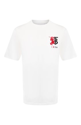 Мужская хлопковая футболка BURBERRY белого цвета по цене 26700 руб., арт. 8022308 | Фото 1 Мужская хлопковая футболка BURBERRY белого цвета, арт. 8022308 | Фото 1
