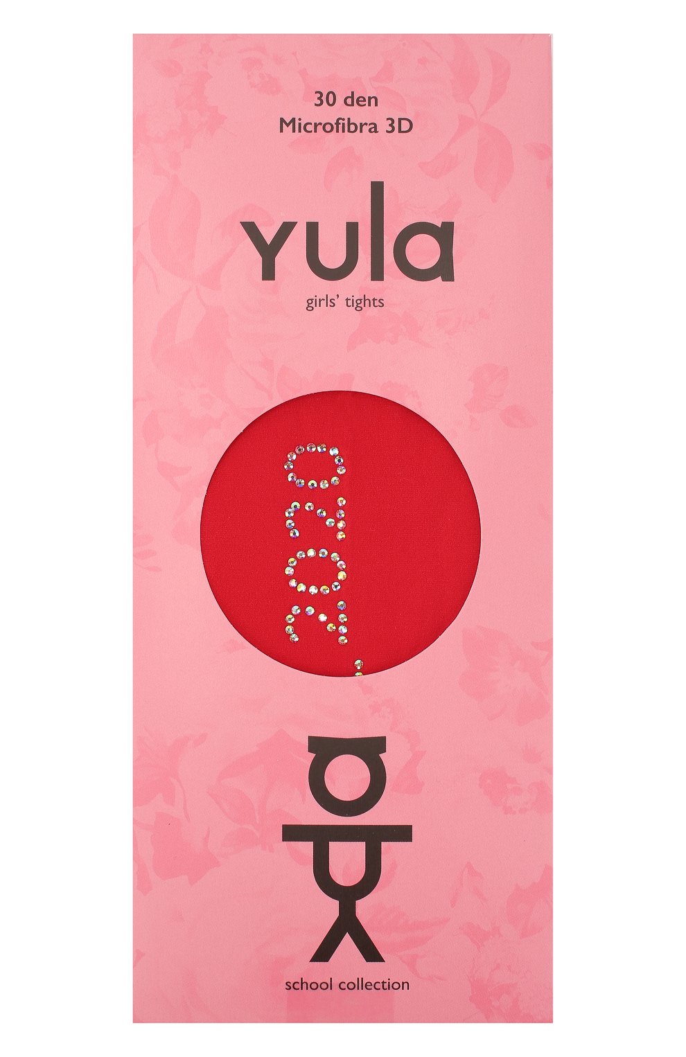 Детские колготки party collection 30 den YULA красного цвета, арт. YU-109 | Фото 1 (Материал: Текстиль, Синтетический материал)