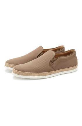 Мужские замшевые слипоны TOD’S бежевого цвета по цене 39950 руб., арт. XXM0TV0C010NXG | Фото 1 Мужские замшевые слипоны TOD’S бежевого цвета, арт. XXM0TV0C010NXG | Фото 1