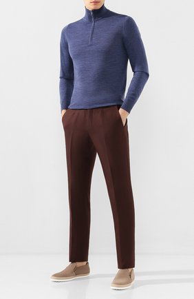 Мужские замшевые слипоны TOD’S бежевого цвета по цене 39950 руб., арт. XXM0TV0C010NXG | Фото 2 Мужские замшевые слипоны TOD’S бежевого цвета, арт. XXM0TV0C010NXG | Фото 2