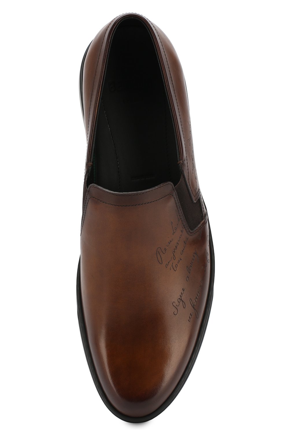 Мужские кожаные слипоны BERLUTI темно-коричневого цвета, арт. S4994-001 | Фото 5 (Материал внешний: Кожа; Материал внутренний: Натуральная кожа; Стили: Кэжуэл; Статус проверки: Проверена категория)