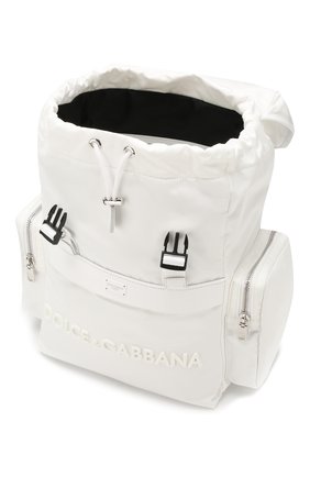 Мужской комбинированный рюкзак street DOLCE & GABBANA белого цвета по цене 99500 руб., арт. BM1601/AZ675 | Фото 4 Мужской комбинированный рюкзак street DOLCE & GABBANA белого цвета, арт. BM1601/AZ675 | Фото 4