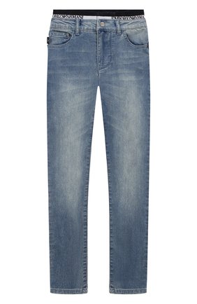 Детские джинсы EMPORIO ARMANI синего цвета по цене 9950 руб., арт. 3H4J17/4DFNZ | Фото 1 Детские джинсы EMPORIO ARMANI синего цвета, арт. 3H4J17/4DFNZ | Фото 1