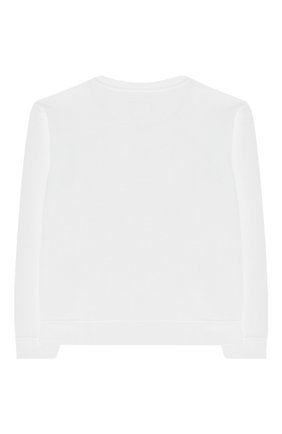 Детский хлопковый свитшот EMPORIO ARMANI белого цвета по цене 8430 руб., арт. 3H4M61/1J36Z | Фото 2 Детский хлопковый свитшот EMPORIO ARMANI белого цвета, арт. 3H4M61/1J36Z | Фото 2