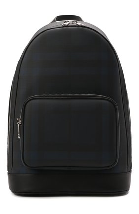 Мужской рюкзак BURBERRY темно-синего цвета, арт. 8023699 | Фото 1 (Материал: Экокожа, Текстиль; Статус проверки: Проверена категория; Размер: large; Стили: Классический)
