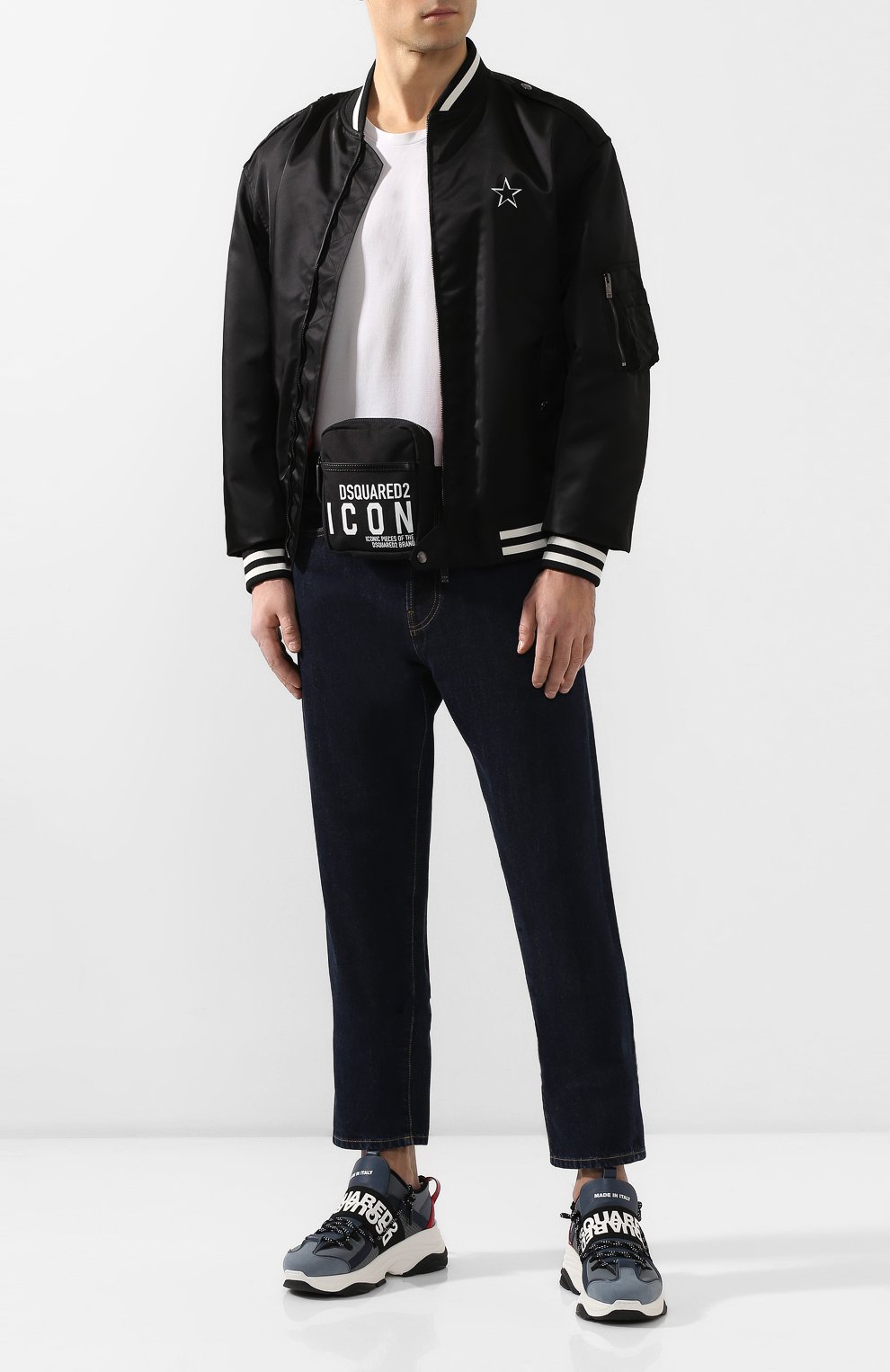 Мужская поясная сумка DSQUARED2 черного цвета по цене 14950 руб., арт. BBM0019 11702649 | Фото 2 Мужская поясная сумка DSQUARED2 черного цвета, арт. BBM0019 11702649 | Фото 2
