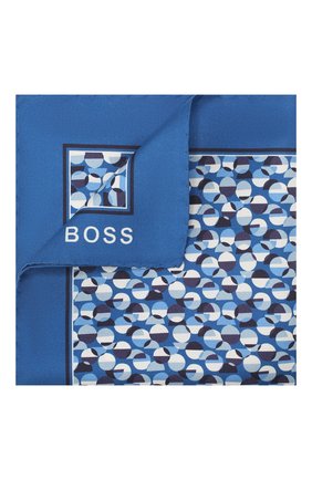Мужской шелковый платок BOSS синего цвета по цене 4500 руб., арт. 50429485 | Фото 1 Мужской шелковый платок BOSS синего цвета, арт. 50429485 | Фото 1