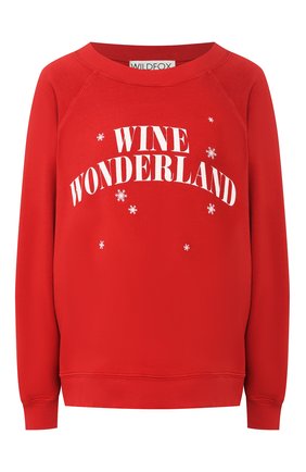 Женская хлопковый свитшот WILDFOX красного цвета по цене 11850 руб., арт. WC05423K6 | Фото 1 Женская хлопковый свитшот WILDFOX красного цвета, арт. WC05423K6 | Фото 1