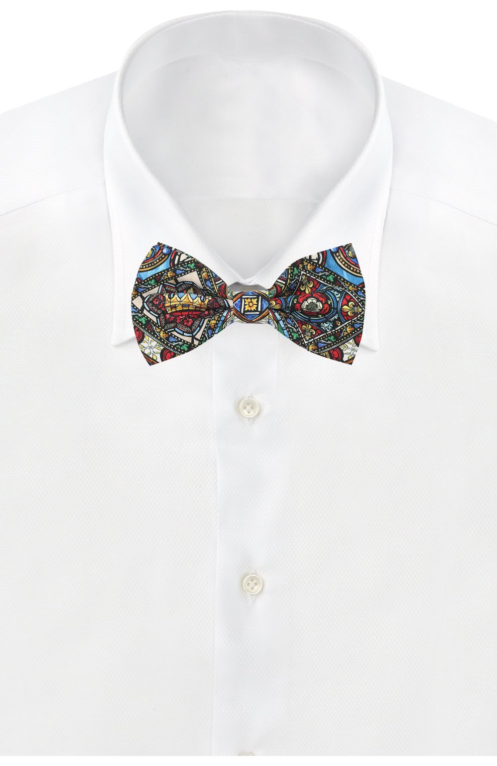 Мужской шелковый галстук-бабочка DOLCE & GABBANA разноцветного цвета по цене 11850 руб., арт. GR053E/G0TDG | Фото 2 Мужской шелковый галстук-бабочка DOLCE & GABBANA разноцветного цвета, арт. GR053E/G0TDG | Фото 2