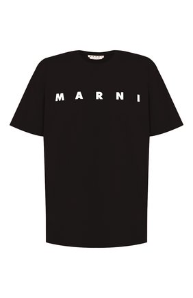 Мужская хлопковая футболка MARNI черного цвета по цене 22600 руб., арт. HUMU0143P0/S22763 | Фото 1 Мужская хлопковая футболка MARNI черного цвета, арт. HUMU0143P0/S22763 | Фото 1