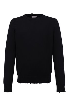 Мужской хлопковый свитер SAINT LAURENT черного цвета по цене 62450 руб., арт. 604798/YAL02 | Фото 1 Мужской хлопковый свитер SAINT LAURENT черного цвета, арт. 604798/YAL02 | Фото 1 (Материал внешний: Хлопок; Принт: Без принта; Длина (для топов): Стандартные; Рукава: Длинные; Мужское Кросс-КТ: Свитер-одежда; Статус проверки: Проверена категория; Стили: Гранж)