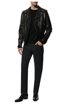 Мужской хлопковый свитер SAINT LAURENT черного цвета по цене 62450 руб., арт. 604798/YAL02 | Фото 2 Мужской хлопковый свитер SAINT LAURENT черного цвета, арт. 604798/YAL02 | Фото 2 (Материал внешний: Хлопок; Принт: Без принта; Длина (для топов): Стандартные; Рукава: Длинные; Мужское Кросс-КТ: Свитер-одежда; Статус проверки: Проверена категория; Стили: Гранж)