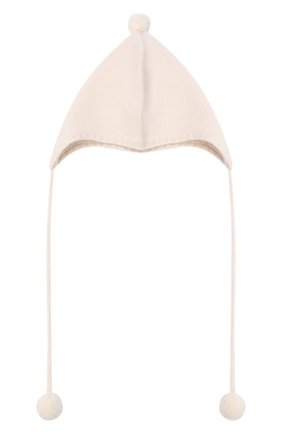 Детского кашемировая шапка OSCAR ET VALENTINE кремвого цвета, арт. BON01 | Фото 1 (Материал: Шерсть, Кашемир, Текстиль)