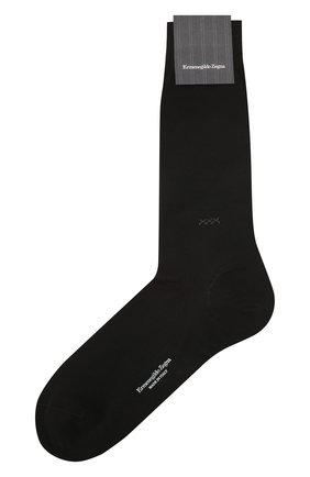 Мужские хлопковые носки ERMENEGILDO ZEGNA черного цвета по цене 2440 руб., арт. N5V402890 | Фото 1 Мужские хлопковые носки ERMENEGILDO ZEGNA черного цвета, арт. N5V402890 | Фото 1