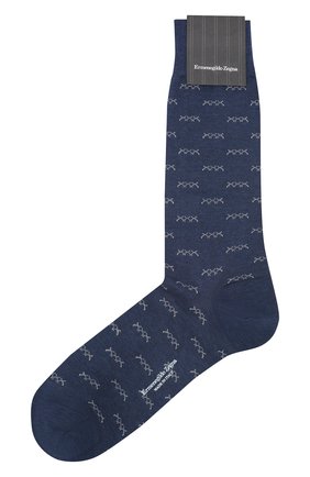 Мужские хлопковые носки ERMENEGILDO ZEGNA синего цвета по цене 2440 руб., арт. N5V402880 | Фото 1 Мужские хлопковые носки ERMENEGILDO ZEGNA синего цвета, арт. N5V402880 | Фото 1