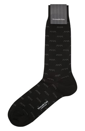 Мужские хлопковые носки ERMENEGILDO ZEGNA черного цвета по цене 2440 руб., арт. N5V402880 | Фото 1 Мужские хлопковые носки ERMENEGILDO ZEGNA черного цвета, арт. N5V402880 | Фото 1