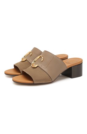 Кожаные мюли Chloé C | Фото №1 Кожаные мюли Chloé C | Фото №1