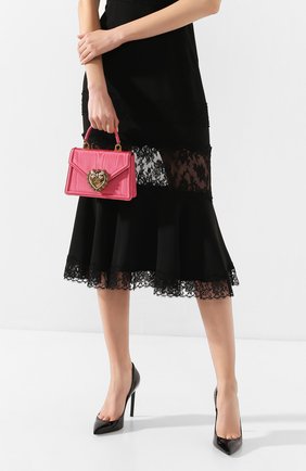 Женская сумка devotion small DOLCE & GABBANA розового цвета по цене 91950 руб., арт. BB6711/AA668 | Фото 2 Женская сумка devotion small DOLCE & GABBANA розового цвета, арт. BB6711/AA668 | Фото 2