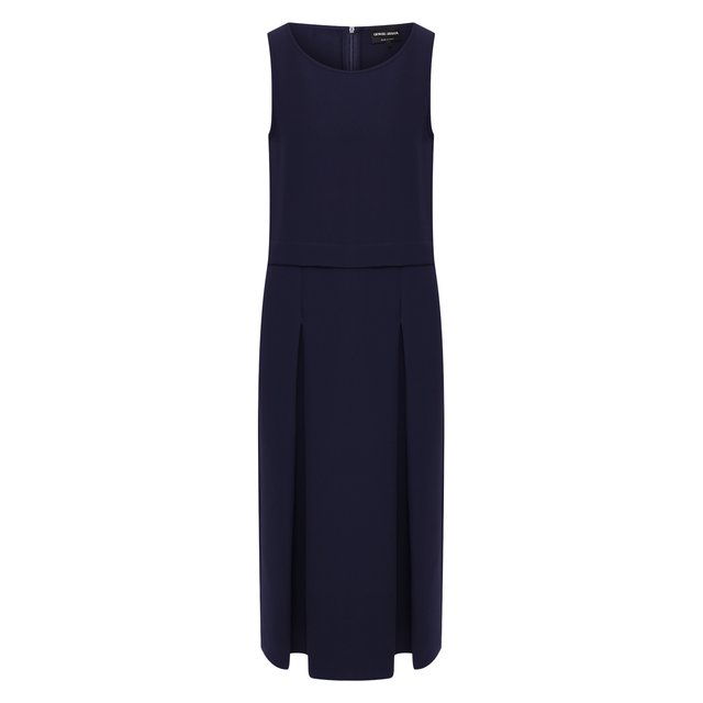 Шерстяное платье Giorgio Armani синего цвета