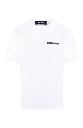 Женская хлопковая футболка DSQUARED2 белого цвета по цене 15600 руб., арт. S80GC0002/S23009 | Фото 1 Женская хлопковая футболка DSQUARED2 белого цвета, арт. S80GC0002/S23009 | Фото 1