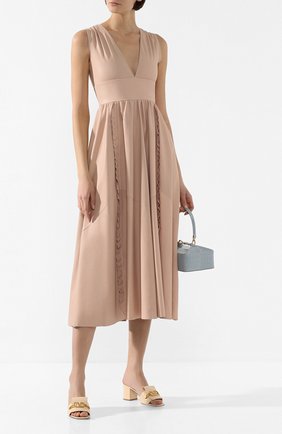 Женское кожаное платье REDVALENTINO розового цвета по цене 113500 руб., арт. TR3ND00F/4TK | Фото 2 Женское кожаное платье REDVALENTINO розового цвета, арт. TR3ND00F/4TK | Фото 2