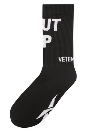 Женские носки VETEMENTS черного цвета по цене 6995 руб., арт. SS20H0002 1023/W | Фото 1 Женские носки VETEMENTS черного цвета, арт. SS20H0002 1023/W | Фото 1