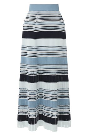Женская юбка из смеси шелка и хлопка LORO PIANA синего цвета по цене 169500 руб., арт. FAI9429 | Фото 1