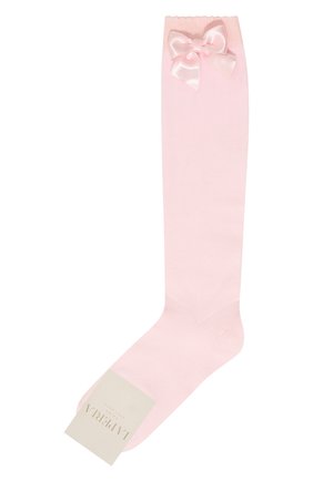 Детские хлопковые гольфы LA PERLA розового цвета, арт. 42452/7-8 | Фото 1 (Материал: Текстиль, Хлопок; Региональные ограничения белый список (Axapta Mercury): RU; Кросс-КТ: Гольфы)