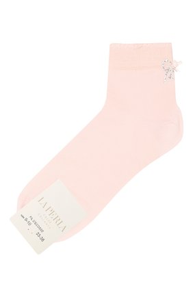 Детские хлопковые носки LA PERLA розового цвета по цене 3995 руб., арт. 42381/9-12 | Фото 1 Детские хлопковые носки LA PERLA розового цвета, арт. 42381/9-12 | Фото 1