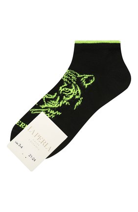 Детские хлопковые носки LA PERLA черного цвета, арт. 42375/3-6 | Фото 1 (Материал: Хлопок, Текстиль; Региональные ограничения белый список (Axapta Mercury): RU; Кросс-КТ: Носки)