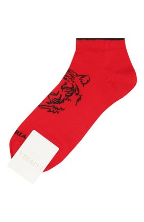 Детские хлопковые носки LA PERLA красного цвета, арт. 42375/9-12 | Фото 1 (Материал: Текстиль, Хлопок; Региональные ограничения белый список (Axapta Mercury): RU; Кросс-КТ: Носки)