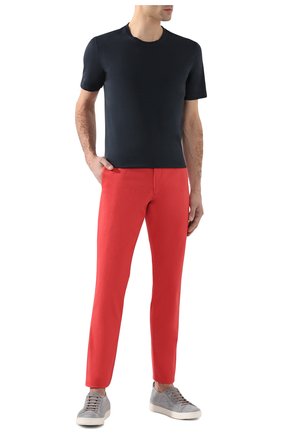 Мужские хлопковые брюки POLO RALPH LAUREN красного цвета, арт. 710644988 | Фото 2 (Материал внешний: Хлопок; Длина (брюки, джинсы): Стандартные; Случай: Повседневный; Стили: Кэжуэл; Силуэт М (брюки): Чиносы; Статус проверки: Проверена категория)