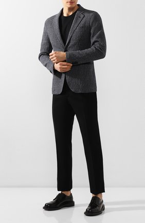 Мужской кожаные дерби GIORGIO ARMANI темно-синего цвета по цене 78550 руб., арт. X2C630/XF294 | Фото 2 Мужской кожаные дерби GIORGIO ARMANI темно-синего цвета, арт. X2C630/XF294 | Фото 2