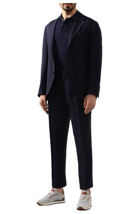 Мужское хлопковое поло BRUNELLO CUCINELLI темно-синего цвета по цене 27800 руб., арт. M0T639779G | Фото 2 Мужское хлопковое поло BRUNELLO CUCINELLI темно-синего цвета, арт. M0T639779G | Фото 2