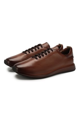 Мужские кожаные кроссовки OFFICINE CREATIVE коричневого цвета по цене 33850 руб., арт. RACE/017/AER0 BUTTER0 | Фото 1 Мужские кожаные кроссовки OFFICINE CREATIVE коричневого цвета, арт. RACE/017/AER0 BUTTER0 | Фото 1