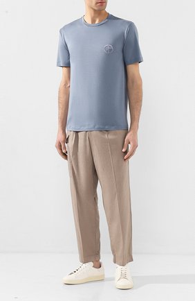 Мужские брюки из смеси льна и хлопка GIORGIO ARMANI бежевого цвета по цене 72050 руб., арт. 0SGPP09X/T01FI | Фото 2 Мужские брюки из смеси льна и хлопка GIORGIO ARMANI бежевого цвета, арт. 0SGPP09X/T01FI | Фото 2 (Материал внешний: Лен; Случай: Повседневный; Статус проверки: Проверена категория)